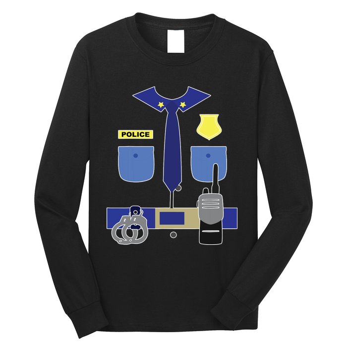 Police Officer For Boy Girl Cop Uniform Long Sleeve Shirt