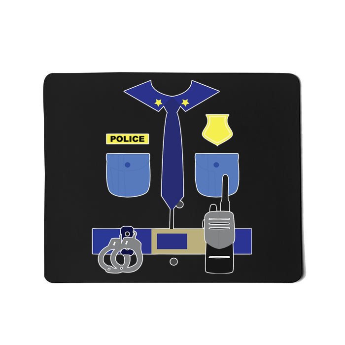 Police Officer For Boy Girl Cop Uniform Mousepad