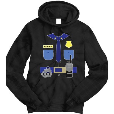 Police Officer For Boy Girl Cop Uniform Tie Dye Hoodie