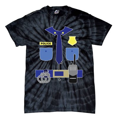 Police Officer For Boy Girl Cop Uniform Tie-Dye T-Shirt