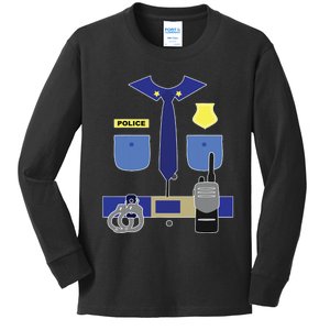 Police Officer For Boy Girl Cop Uniform Kids Long Sleeve Shirt