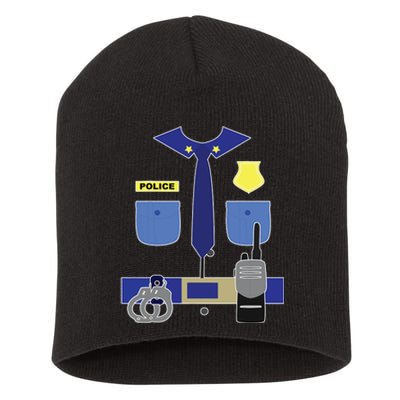 Police Officer For Boy Girl Cop Uniform Short Acrylic Beanie