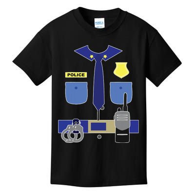 Police Officer For Boy Girl Cop Uniform Kids T-Shirt