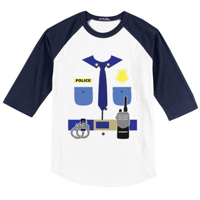 Police Officer For Boy Girl Cop Uniform Baseball Sleeve Shirt