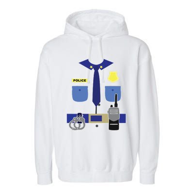 Police Officer For Boy Girl Cop Uniform Garment-Dyed Fleece Hoodie