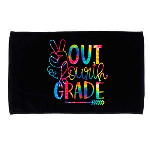 Peace Out Fourth Grade Graduation Tie Dye Last Day Of School Microfiber Hand Towel