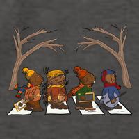 Poor Otter Family Abbey Road Christmas Mouse Lover Vector Backpack