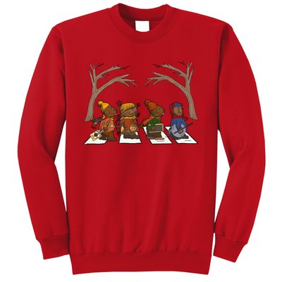 Poor Otter Family Abbey Road Christmas Mouse Lover Sweatshirt