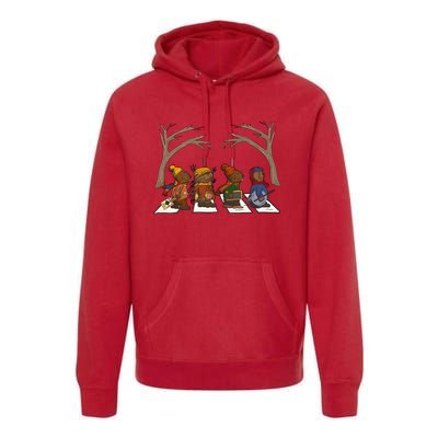 Poor Otter Family Abbey Road Christmas Mouse Lover Premium Hoodie