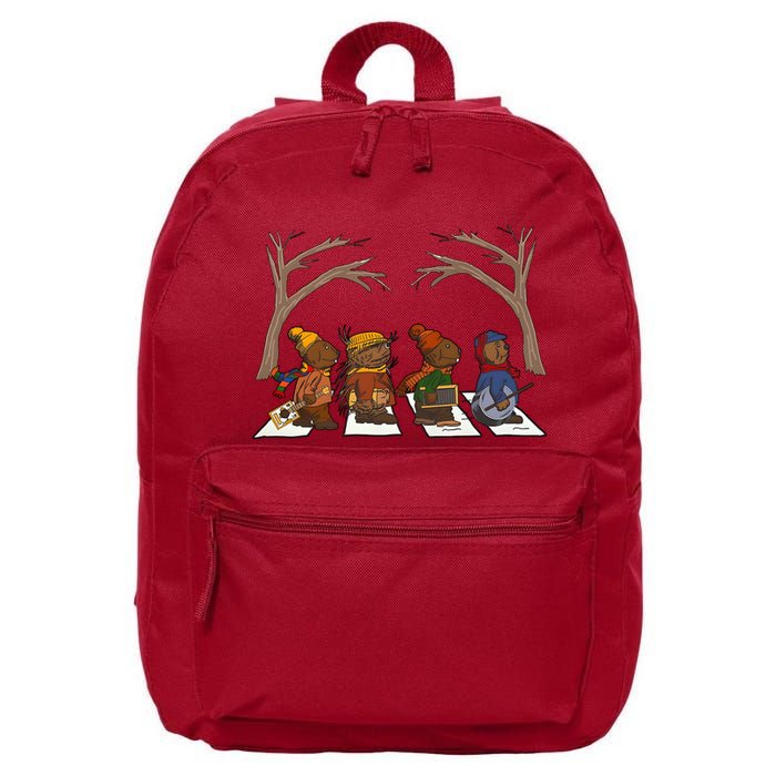 Poor Otter Family Abbey Road Christmas Mouse Lover 16 in Basic Backpack