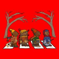 Poor Otter Family Abbey Road Christmas Mouse Lover 16 in Basic Backpack