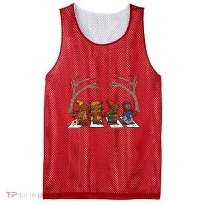 Poor Otter Family Abbey Road Christmas Mouse Lover Mesh Reversible Basketball Jersey Tank