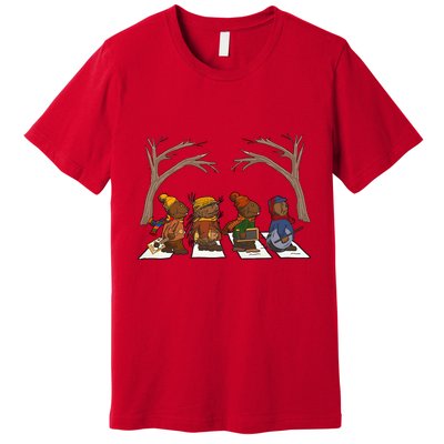 Poor Otter Family Abbey Road Christmas Mouse Lover Premium T-Shirt
