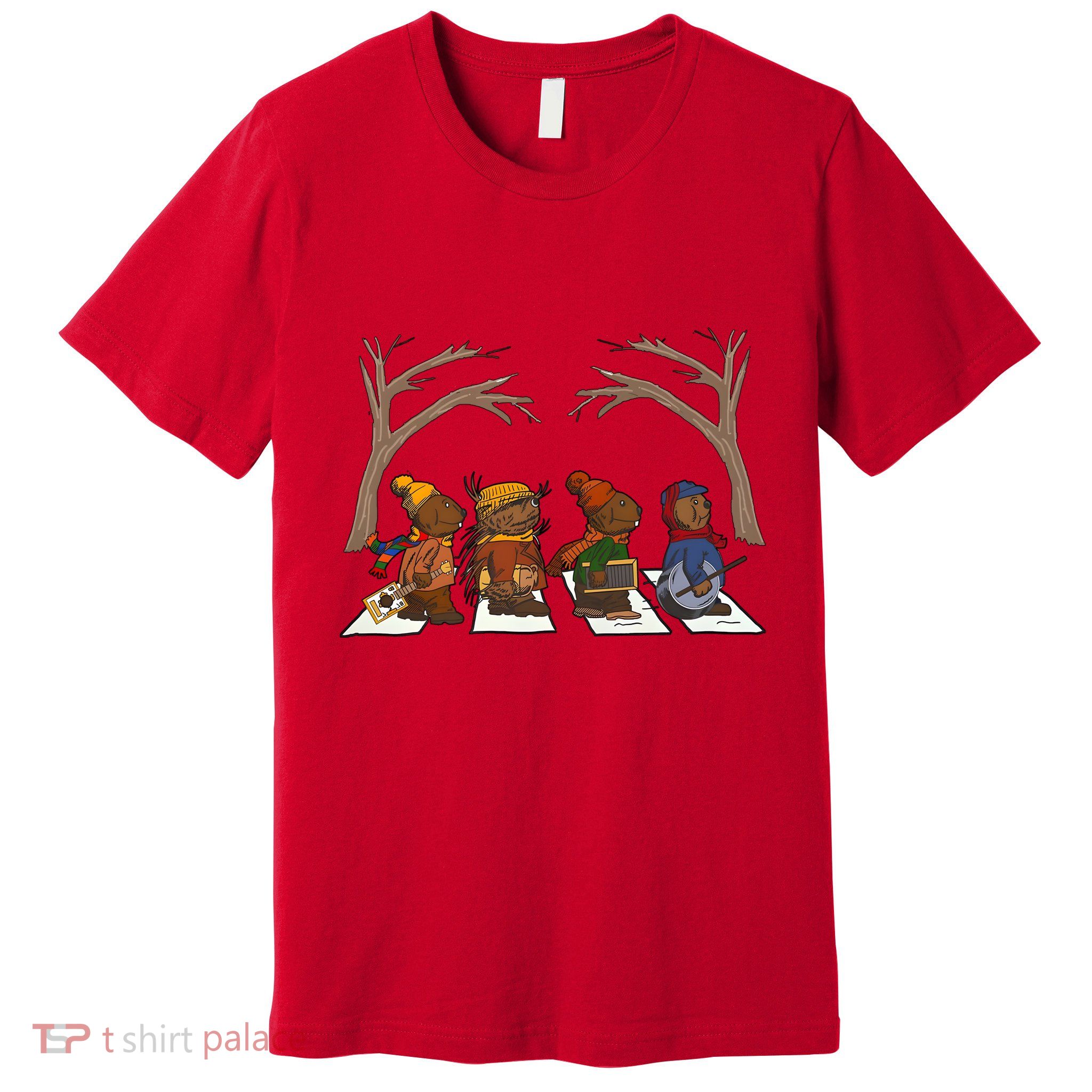 Poor Otter Family Abbey Road Christmas Mouse Lover Premium T-Shirt