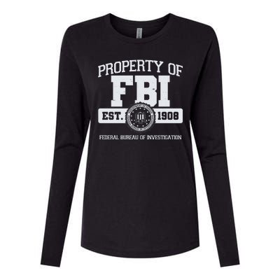 Property Of FBI Federal Bureau Of Investigation Est 1908 Womens Cotton Relaxed Long Sleeve T-Shirt