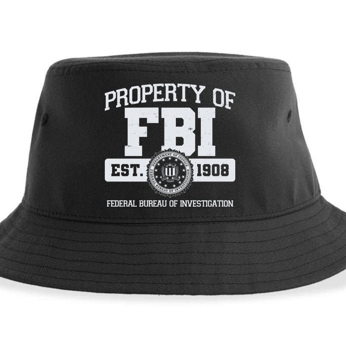 Property Of FBI Federal Bureau Of Investigation Est 1908 Sustainable Bucket Hat