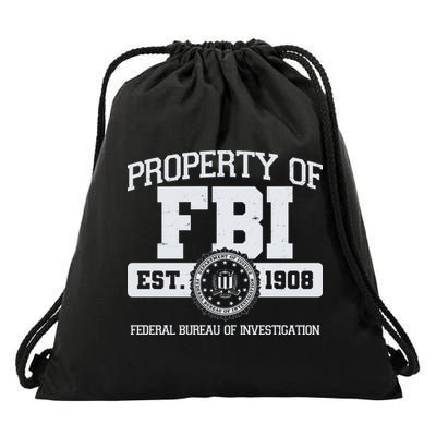Property Of FBI Federal Bureau Of Investigation Est 1908 Drawstring Bag