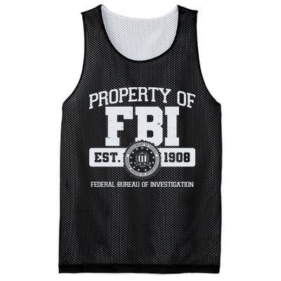 Property Of FBI Federal Bureau Of Investigation Est 1908 Mesh Reversible Basketball Jersey Tank