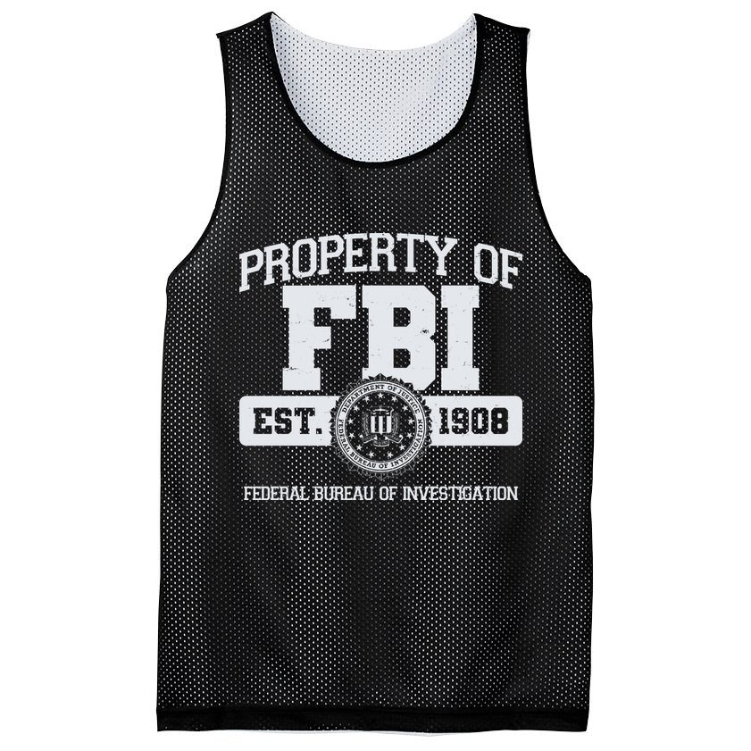 Property Of FBI Federal Bureau Of Investigation Est 1908 Mesh Reversible Basketball Jersey Tank