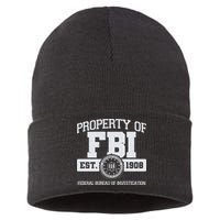 Property Of FBI Federal Bureau Of Investigation Est 1908 Sustainable Knit Beanie