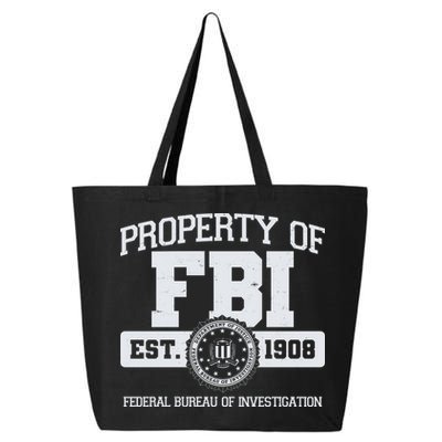 Property Of FBI Federal Bureau Of Investigation Est 1908 25L Jumbo Tote