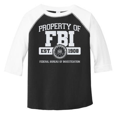 Property Of FBI Federal Bureau Of Investigation Est 1908 Toddler Fine Jersey T-Shirt