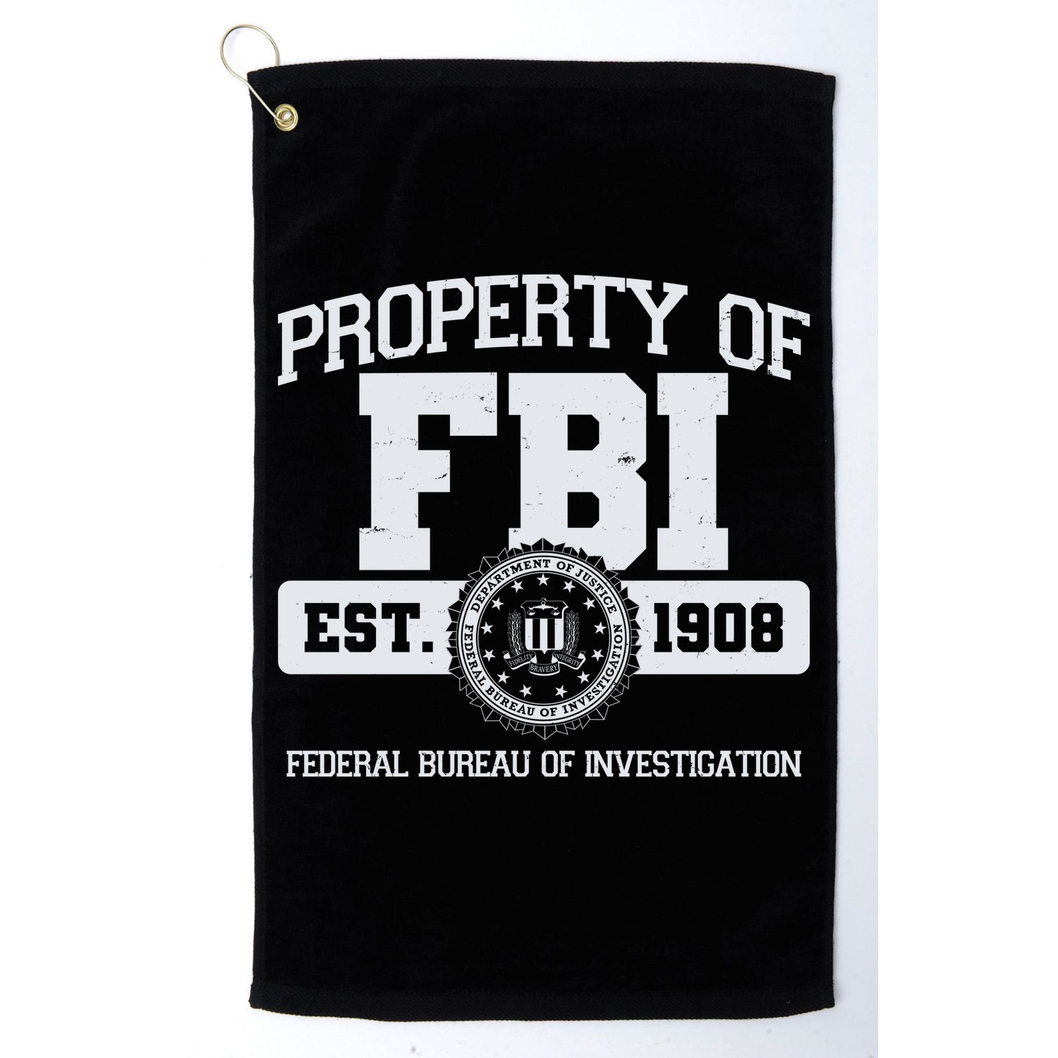 Property Of FBI Federal Bureau Of Investigation Est 1908 Golf Towel