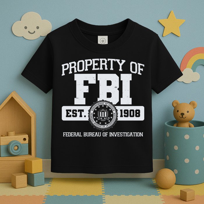 Property Of FBI Federal Bureau Of Investigation Est 1908 Toddler T-Shirt
