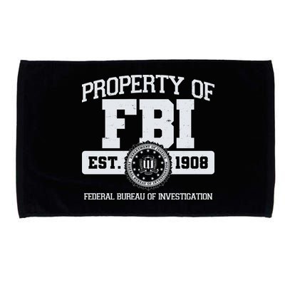 Property Of FBI Federal Bureau Of Investigation Est 1908 Microfiber Hand Towel
