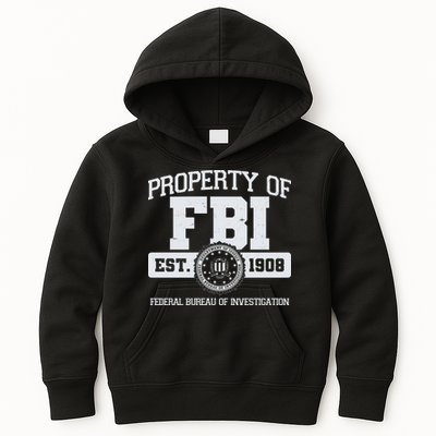 Property Of FBI Federal Bureau Of Investigation Est 1908 Kids Hoodie