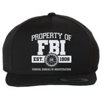Property Of FBI Federal Bureau Of Investigation Est 1908 Wool Snapback Cap