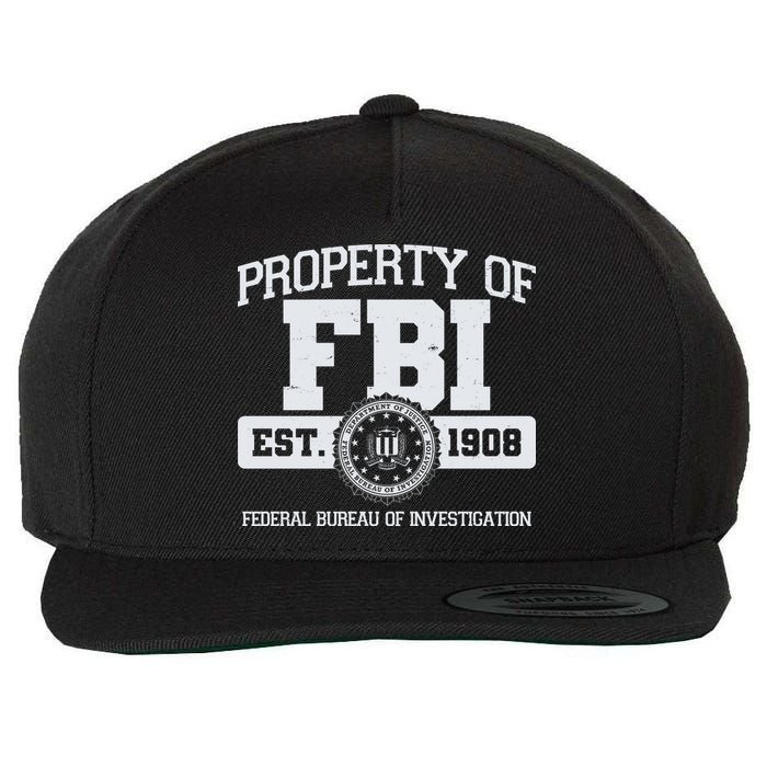 Property Of FBI Federal Bureau Of Investigation Est 1908 Wool Snapback Cap