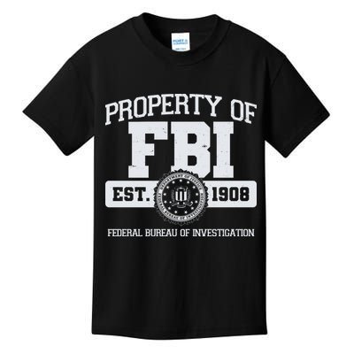 Property Of FBI Federal Bureau Of Investigation Est 1908 Kids T-Shirt