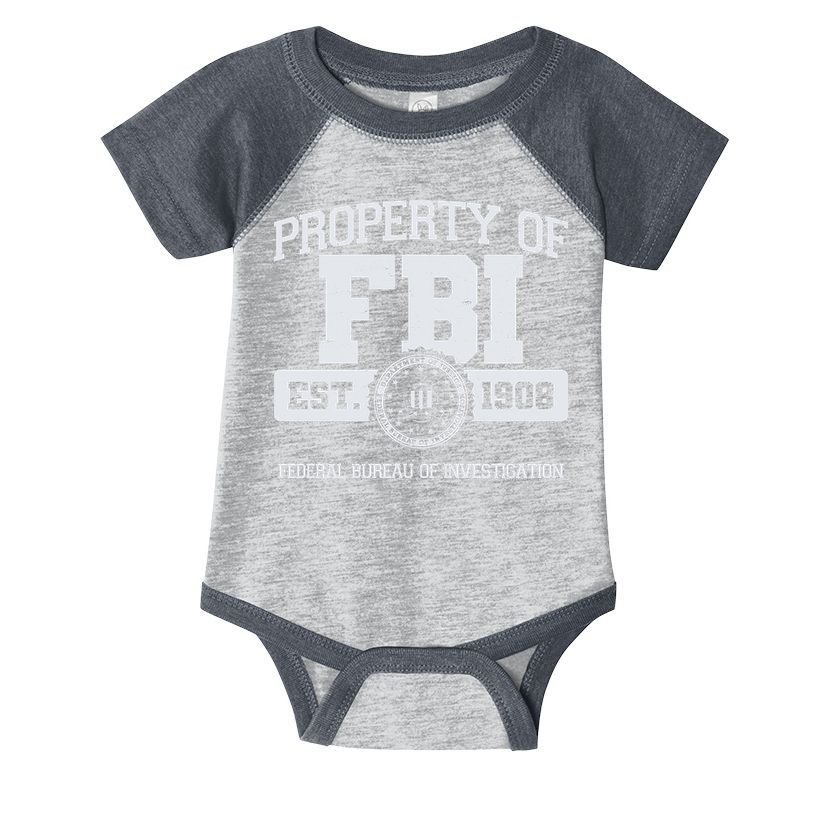 Property Of FBI Federal Bureau Of Investigation Est 1908 Infant Baby Jersey Bodysuit