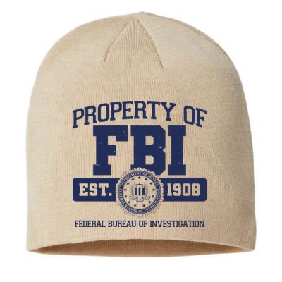 Property Of FBI Federal Bureau Of Investigation Est 1908 Sustainable Beanie