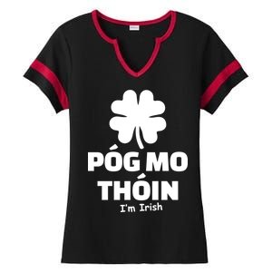 Pog mo thoin - Kiss my ass - I'm Irish Ladies Halftime Notch Neck Tee