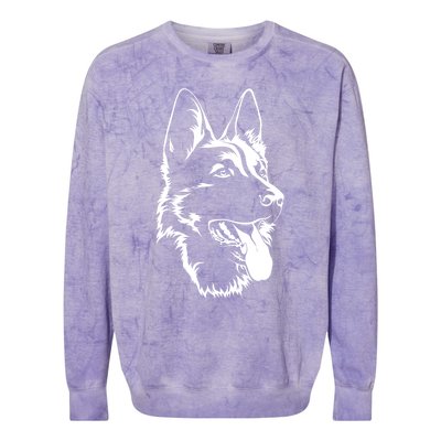 Portrait Of Ger Shepherd For Dog Owners Gift Colorblast Crewneck Sweatshirt