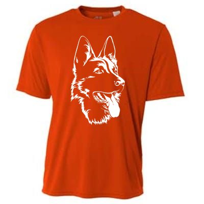 Portrait Of Ger Shepherd For Dog Owners Gift Cooling Performance Crew T-Shirt