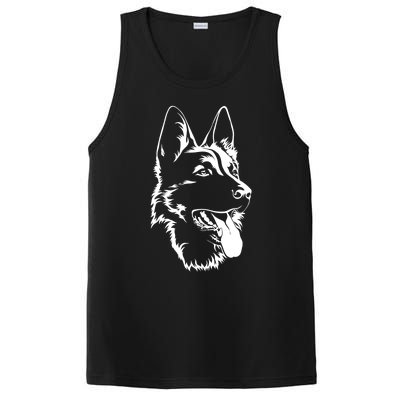 Portrait Of Ger Shepherd For Dog Owners Gift PosiCharge Competitor Tank