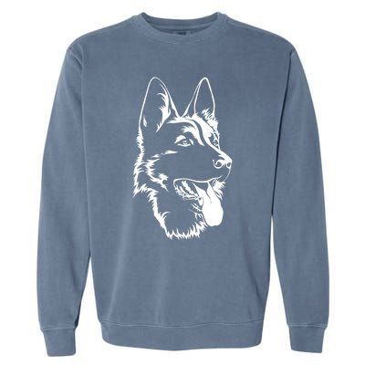 Portrait Of Ger Shepherd For Dog Owners Gift Garment-Dyed Sweatshirt