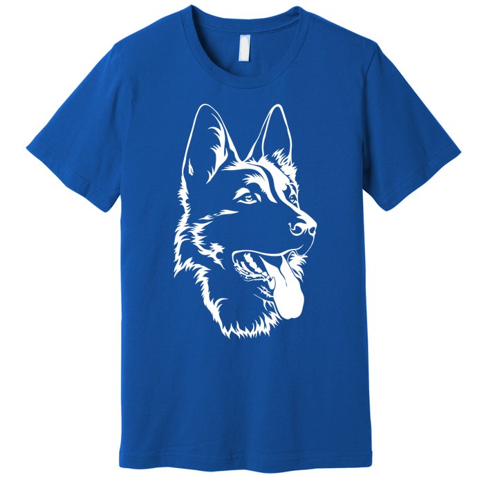 Portrait Of Ger Shepherd For Dog Owners Gift Premium T-Shirt