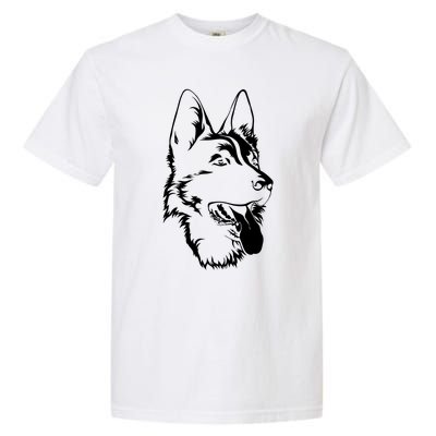 Portrait Of Ger Shepherd For Dog Owners Gift Garment-Dyed Heavyweight T-Shirt