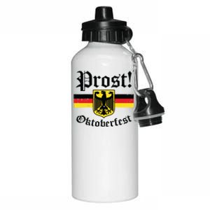 Prost Oktoberfest German Flag Crest Eagle Bavarian Aluminum Water Bottle