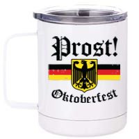 Prost Oktoberfest German Flag Crest Eagle Bavarian 12 oz Stainless Steel Tumbler Cup