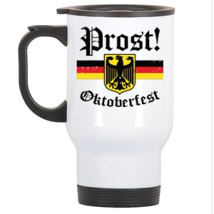 Prost Oktoberfest German Flag Crest Eagle Bavarian Stainless Steel Travel Mug