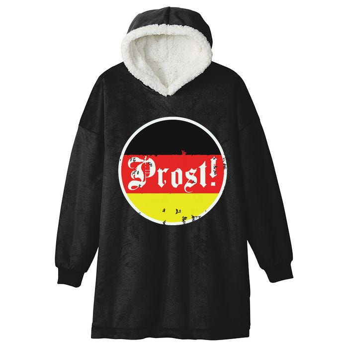 Prost Oktoberfest Germany German Vintage Oktoberfest Hooded Wearable Blanket