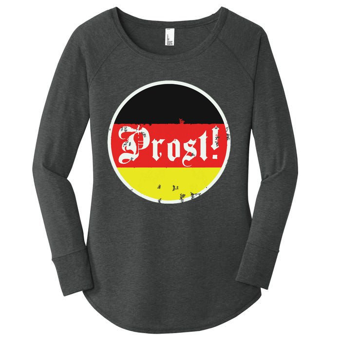 Prost Oktoberfest Germany German Vintage Oktoberfest Women's Perfect Tri Tunic Long Sleeve Shirt