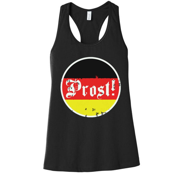 Prost Oktoberfest Germany German Vintage Oktoberfest Women's Racerback Tank