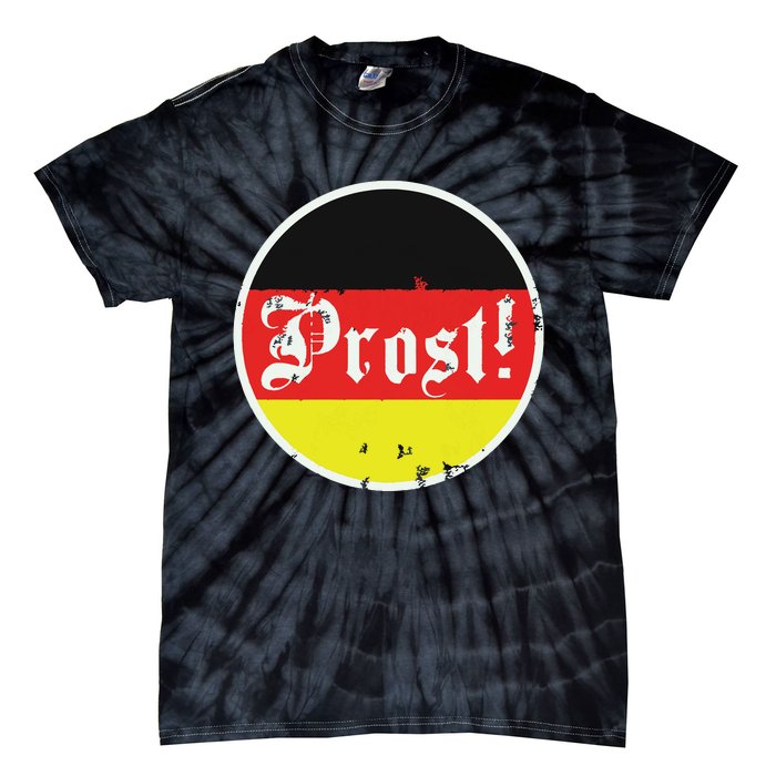 Prost Oktoberfest Germany German Vintage Oktoberfest Tie-Dye T-Shirt