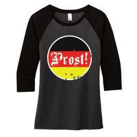 Prost Oktoberfest Germany German Vintage Oktoberfest Women's Tri-Blend 3/4-Sleeve Raglan Shirt